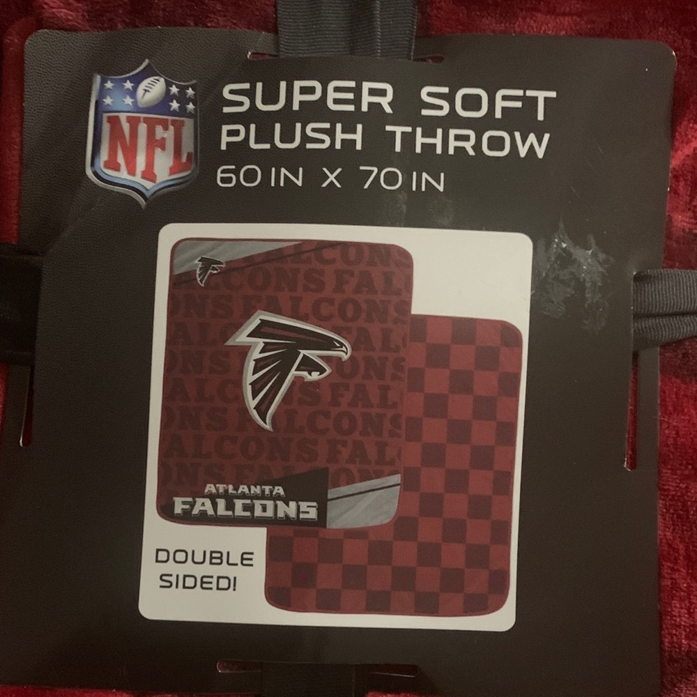 NFL Atlanta Falcons Red and Black Plush Throw